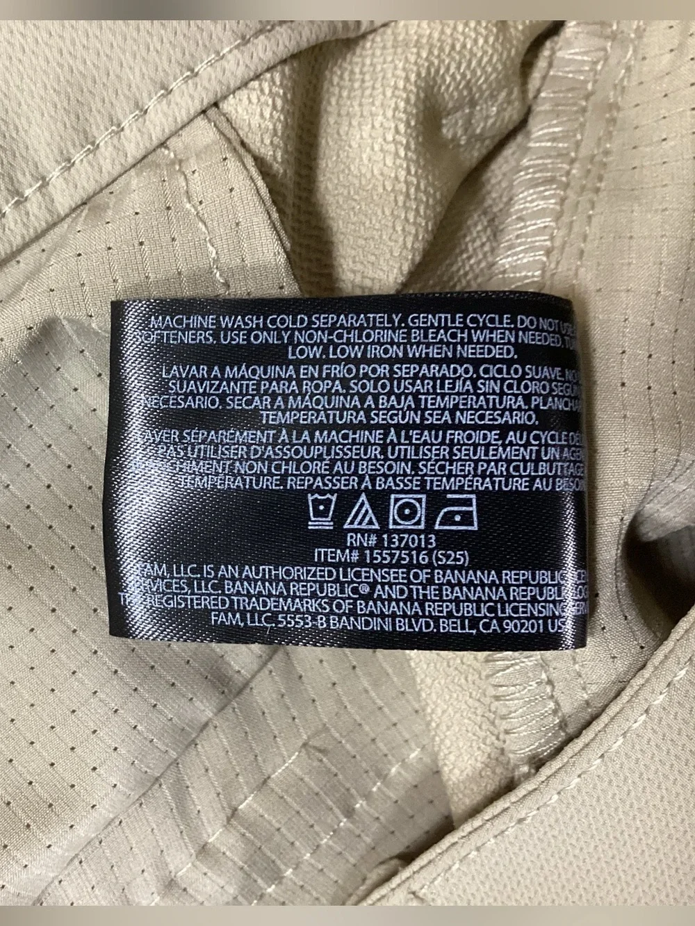 Banana Republic Slim Straight Khaki Chinos - Light Beige